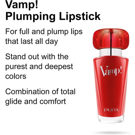 Pupa Vamp! Extreme Colour Lipstick With Plumping Treatment 206 Toasted Rose 3g