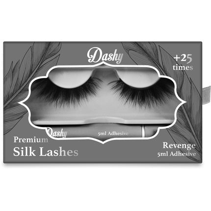 Dashy Premium Silk Lashes With 5 Ml Adhesive Revenge