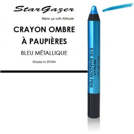 Blue Metallic Eye Shadow Pen Blendable Soft Strong Metallic Eye Color