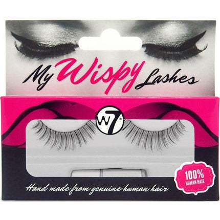 W7 My Wispy False Eyelashes Dark Long Thick Falsies with Glue