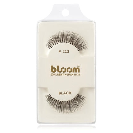 Bloom Natural False Eyelashes No. 213 (Black) - 1 cm
