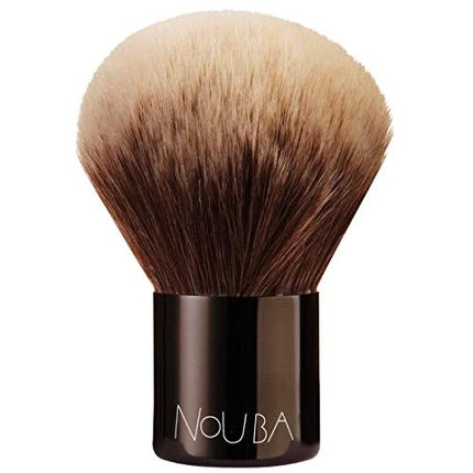 Nouba Kabuki Brush Small Compact Multitasking Brush with Soft Flexible Synthetic Fibers for Applying Earth Compact and Loose Powder
