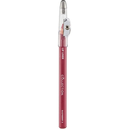 Collection Cosmetics Long-Lasting Raspberry Lip Liner Pencil with Sharpener