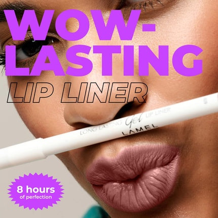 Matte Gel Lip Liner Pencil Weightless Creamy Texture Longwear Waterproof High Pigmented Flawless Finish Cruelty-free Paraben-Free 410 1.7g/0.05oz Pink Taupe