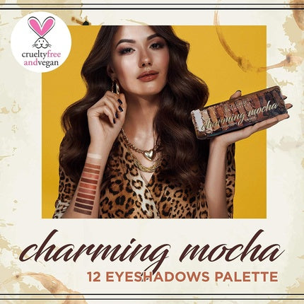 Eveline Cosmetics Charming Mocha 12-Shade Eyeshadow Palette - Captivating Coffee
