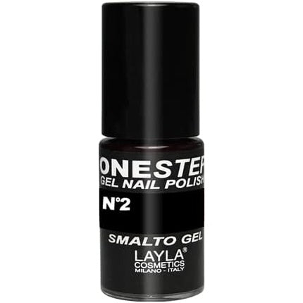 LAYLA COSMETICS One Step Gel Nail Polish 100 Black Number 2