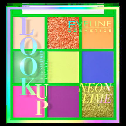 Eveline Look Up Neon Lime Eyeshadow Palette 9 Shades 10.8g