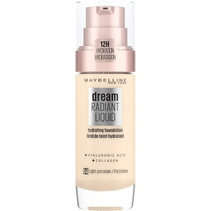 Maybelline Dream Radiant Liquid Hydrating Foundation with Hyaluronic Acid and Collagen 04 Light Porcelain