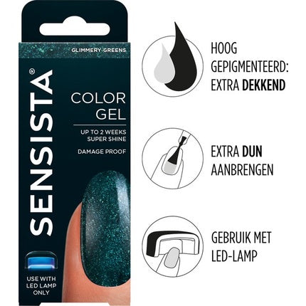Sensista Color Gel Glimmery Greens - Green/Glitter