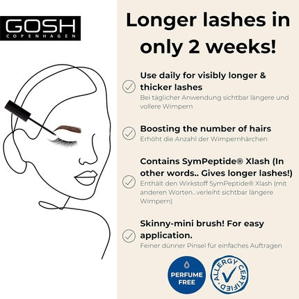 GOSH COPENHAGEN Growth Serum The Secret of Longer Lashes Clear 6ml