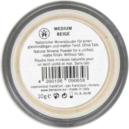 Benecos Natural Cosmetics Mineral Powder Loose Matting Talkfree Vegan Medium Beige 10g