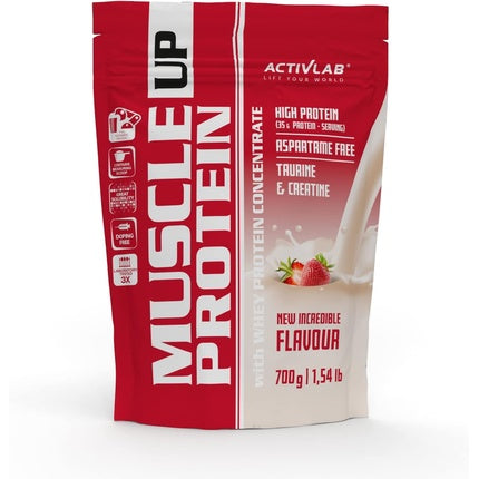 Activlab Muscle Up Protein 700g 14 Servings 70g Protein 6g Creatine 6g Taurine - Strawberry