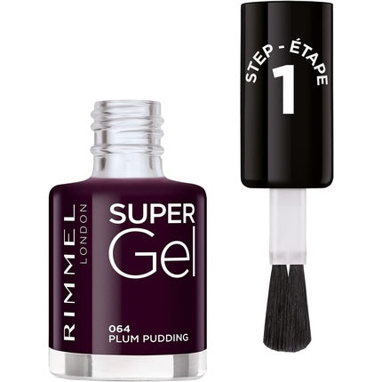Nail polish Rimmel London Super Gel Plum Pudding Nº 064 12ml