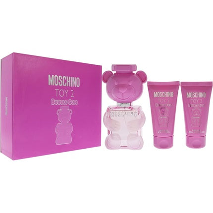 Moschino Unisex Toy 2 Bubble Gum Gift Set Eau de Parfum Spray 50ml + Body Milk 50ml + Shower Gel 50ml