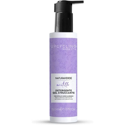 Naturaverde Upcycling Blueberry Facial Makeup Cleansing Gel with Cranberry Extract and Hyaluronic Acid 150ml