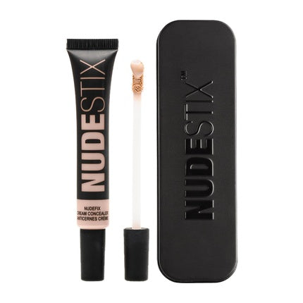 Nudestix NudeFix Cream Concealer Lightweight Liquid Natural Finish Makeup Hydrating Brightening Under Eye Dark Circle Corrector Reduces Redness and Blemishes Shade Nude 2 0.34 fl oz 10 ml