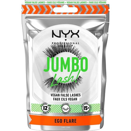 NYX Professional Makeup False Lashes Jumbo Lash! Ego Flare 05 - Vegan - Invisible Bands - Long-lasting 12h Wear