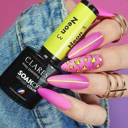 Neon UV Nail Polish 5ml Claresa - Pack of 3