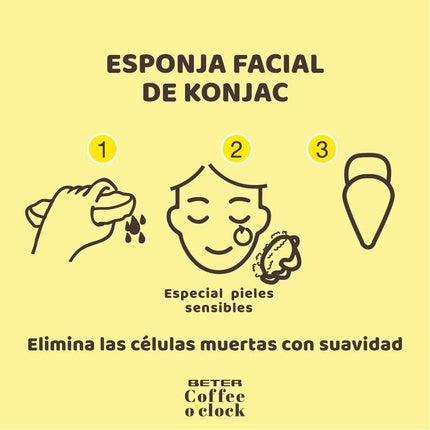 Beter Coffee O'clock Konjac Vegetable Fiber Facial Cleansing Sponge