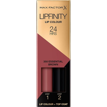 Max Factor Lipfinity Long Lasting Lipstick with lip color and top coat No.350 Essential Brown