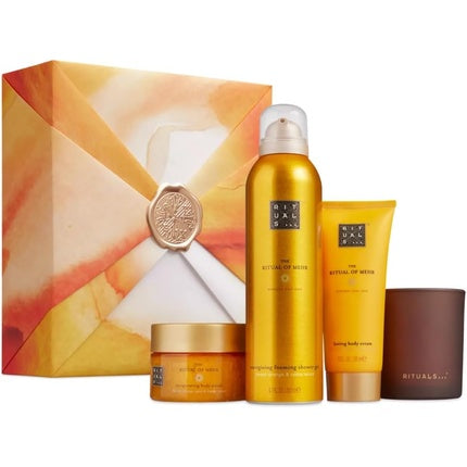 RITUALS Gift Set The Ritual of Mehr M - 4 Home and Skincare Products with Sweet Orange and Cedar Wood - Bath Gift Box