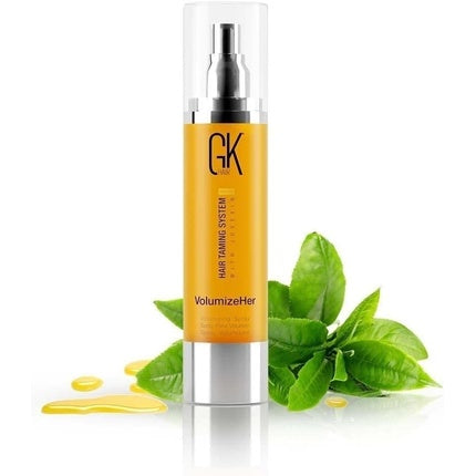 Global Keratin GK HAIR VolumizeHer Spray 100ml Heat Protection Spray for Hair Repair Dry Damaged Anti Frizz Hair Spray Professional Look for Men and Women of All Hair Types