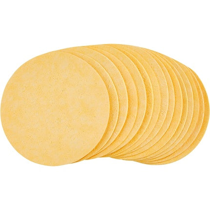 Facial Sponge Natural Cellulose Face Cleaning Pads Mask Makeup Removal Puff Reusable Exfoliating Washing Sponge 100% Natural Compressed Cleansing Pads 15 PCS