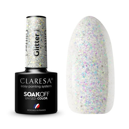Claresa Soak Off Uv/Led Glitter Hybrid Nail Polish 1 5g
