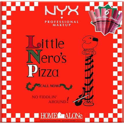 Nyx Professional Makeup Home Alone Butter Gloss Pizza Vault Pink and Red