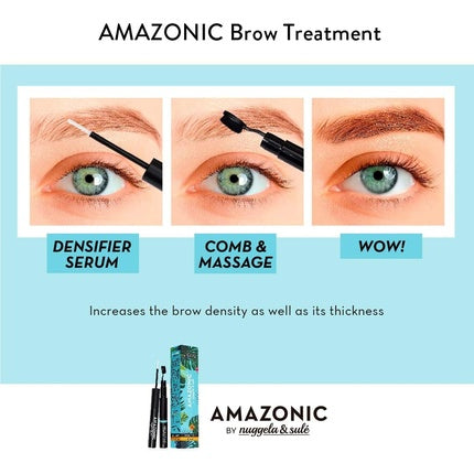 Nuggela & Sulé AMAZONIC Eyebrow Densifier Serum 2.5ml + Brush - Natural Formula for Thicker Eyebrows