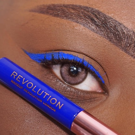 Makeup Revolution Super Flick Liquid Eyeliner Highly Pigmented Blue 2.4ml