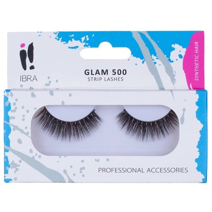Artificial Eyelashes with Eyelash Band GLAM 500 IBRA Makeup