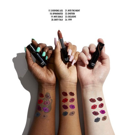 NYX PROFESSIONAL MAKEUP Shout Loud Satin Lipstick Infused With Shea Butter - Into The Night Deep Grape