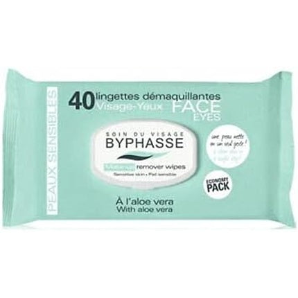 Byphasse Aloe Vera Sensitive Skin Makeup Remover Wipes 40 Count
