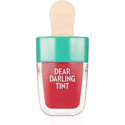 Etude House Dear Darling Water Gel Tint Ice Cream RD307 Watermelon Red 21AD Vivid High-Color Lip Tint with Minerals from Soap Berry Extract to Moisturize Your Lips