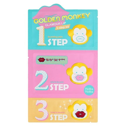 Holika Holika Golden Monkey Glamor Lip 3 Step Kit for Perfect Lips