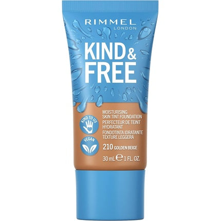 Rimmel Kind + Free Moisturising Skin Tint Foundation Golden Beige 210