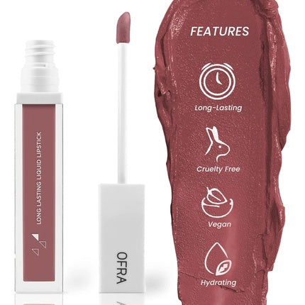 Ofra Long Lasting Liquid Lip Gloss for Women Charmed 0.2 Ounce