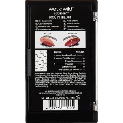 Wet n Wild Color Icon 10 Pan Eyeshadow Palette Rosé in the Air