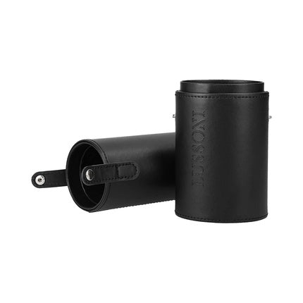 T4B LUSSONI Makeup Brush Holder and Case Eco-Friendly Leather Black