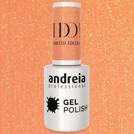 Andreia Professional Semi-Permanent Nail Gel Polish I DO Limited Collection Colour ID2 Nude with Gold Sparkles 10.5ml