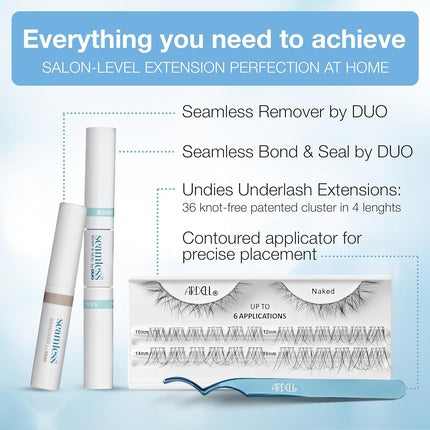 Ardell Seamless Underlash Extensions Naked Seamless Band and Patented Clusters 36 Assorted Lengths