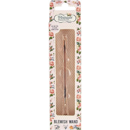 The Vintage Cosmetic Company Blemish Wand Stainless Steel Removes Blemishes and Pimples Rose Gold Design