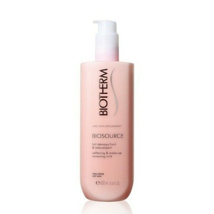 Biosource by Biotherm Softening & Make-Up Removing Milk 400ml & 24h Hydrating & Softening Toner 400ml