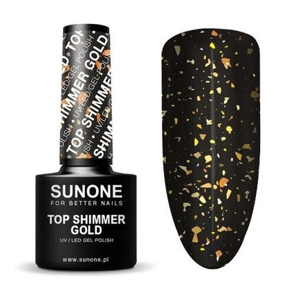 Sunone Top Shimmer No Wipe Hybrid Top Coat Gold 5ml