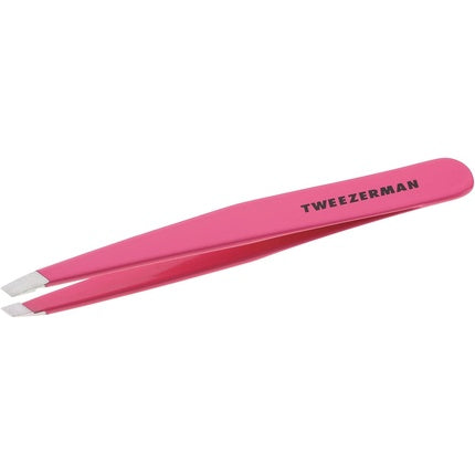 Tweezerman Slant Tip Eyebrow Tweezer Stainless Steel Pink