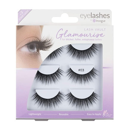 Invogue Vault 3 Multipack Lashes - Pack of 3 Pairs