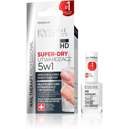Eveline Nail Therapy 5 in 1 Super Dry Top Coat and Express Nail Polish Dryer 12ml