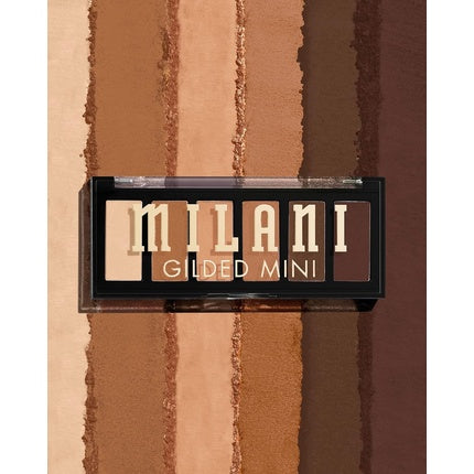 Milani Gilded Mini Eyeshadow Palette with 6 Matte and Shimmer Hues Whiskey Business