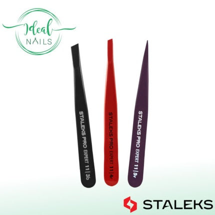 Staleks Expert Te-11 Eyebrow Tweezers in Various Shapes and Colors
